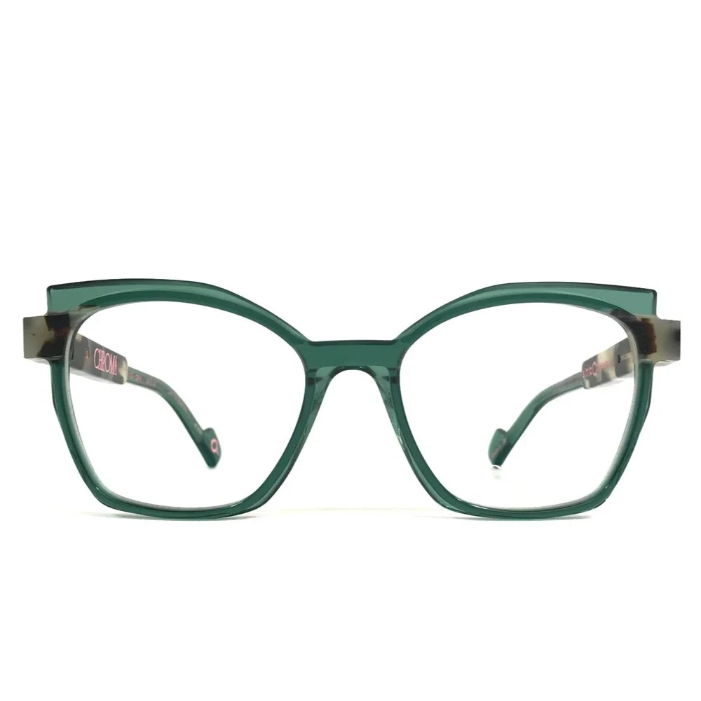 Etnia Barcelona Eyeglasses Frames CHROMA N39 GRHV Green Havana 52-13-140